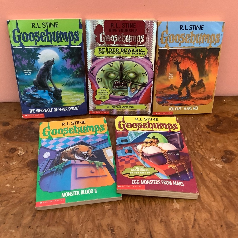 1990s R.L. Stine Goosebumps Lot Of 5 Books  #2, #14,#15,#18,#42,